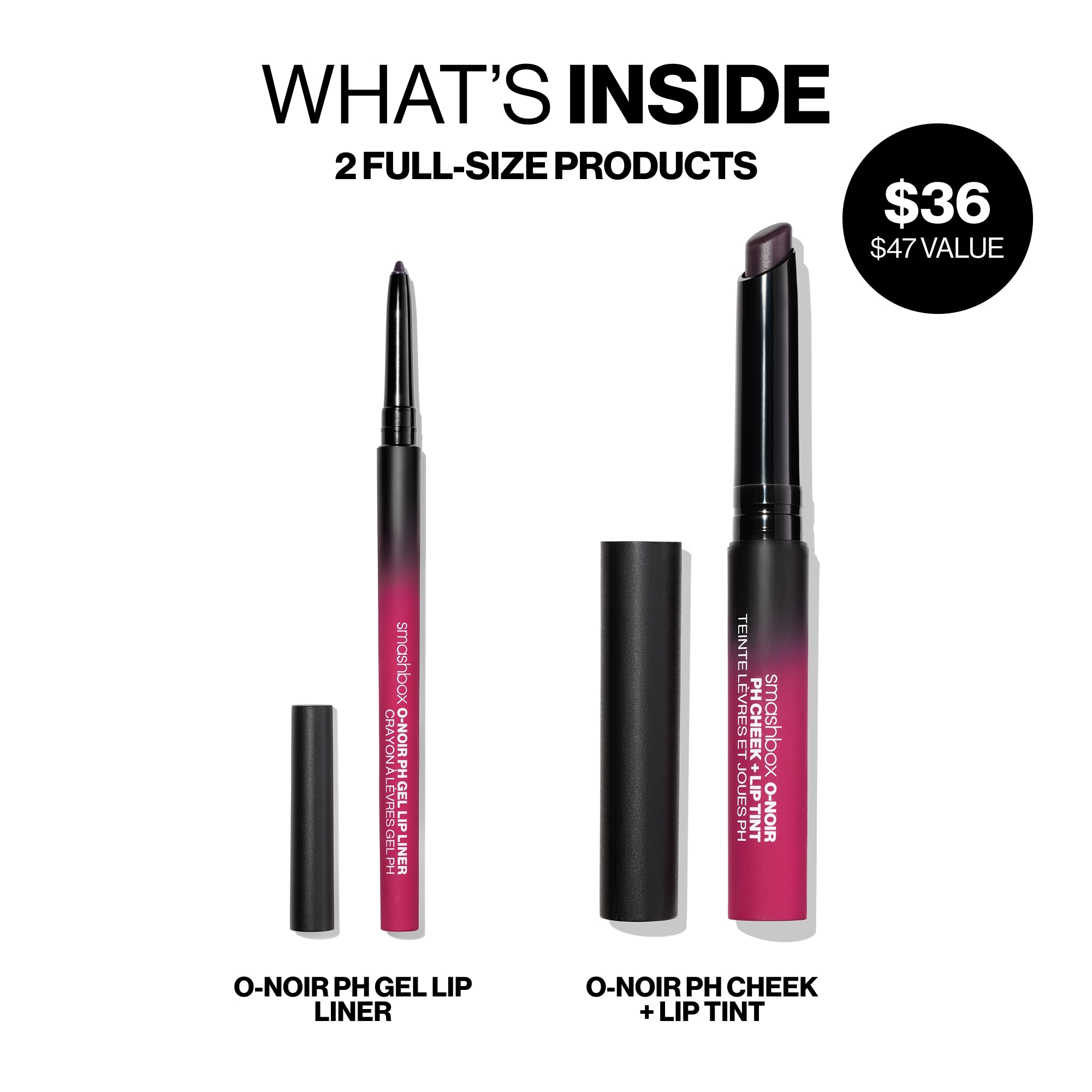 【smash！！ 】CLORE+ Relux All-in-oneブラック O-Noir pH Cheek + Lip Duo | Smashbox