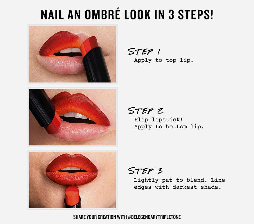 Be Legendary Triple Tone Lipstick Smashbox